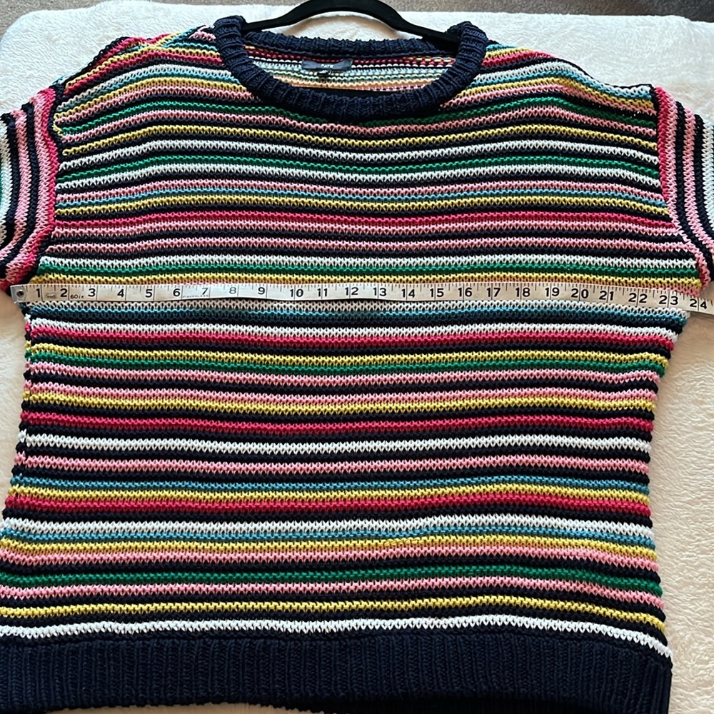 Fate - woman M, cotton blend striped oversized slouchy sweater, bright warm fun - Picture 10 of 11